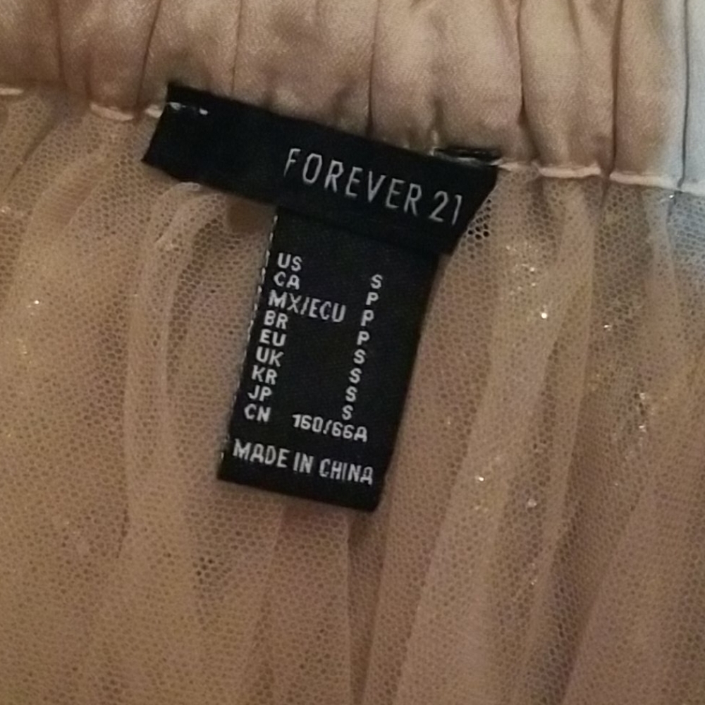 Forever 21 Sheer Glittery Maxi Skirt - SZ S - Picture 2 of 6